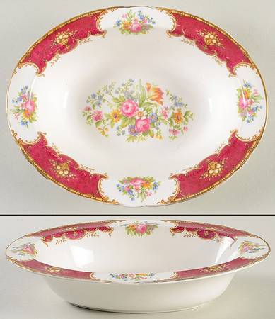 Duchess Red 9" Oval Vegetable Bowl