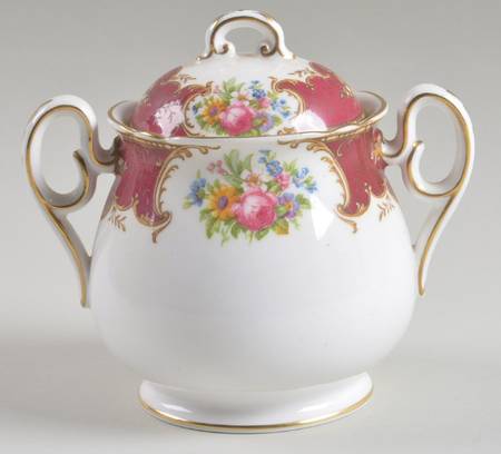 Duchess Red Sugar Bowl & Lid