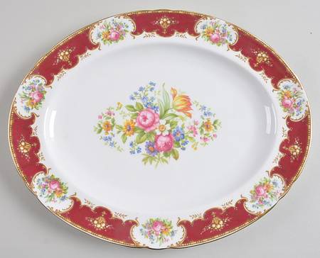 Duchess Red 12" Oval Serving Platter