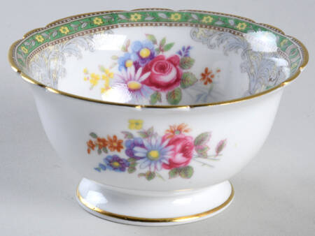 Georgian Green Mini Open Sugar Bowl