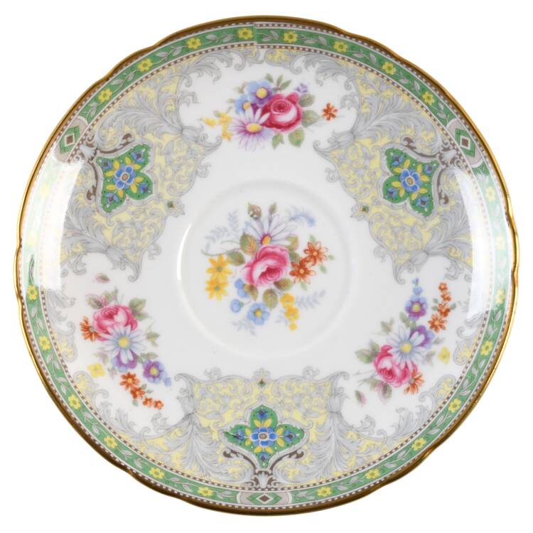 Georgian Green Saucer for Footed Cup