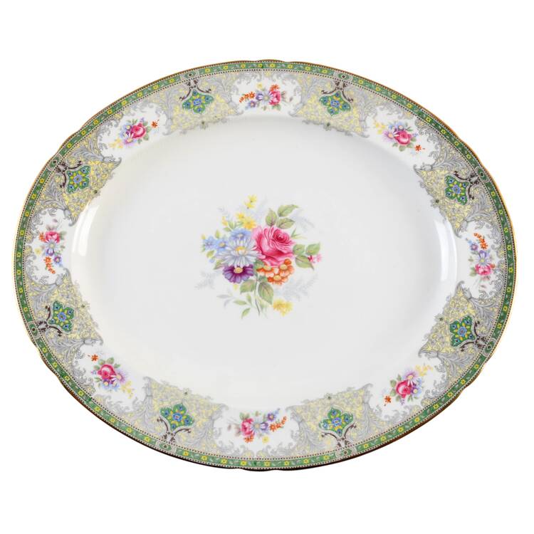 Georgian Green 15" Oval Serving Platter