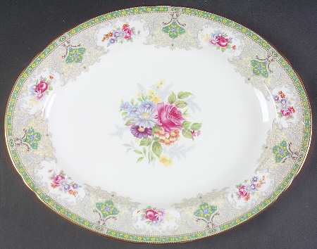 Georgian Green 12" Oval Serving Platter