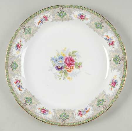 Georgian Green 13" Chop Plate (Round Platter) by Shelley