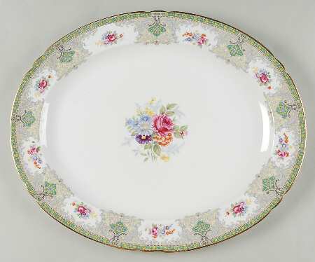 Georgian Green 16" Oval Serving Platter