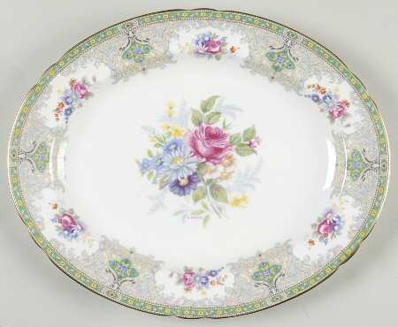 Georgian Green 10" Oval Serving Platter
