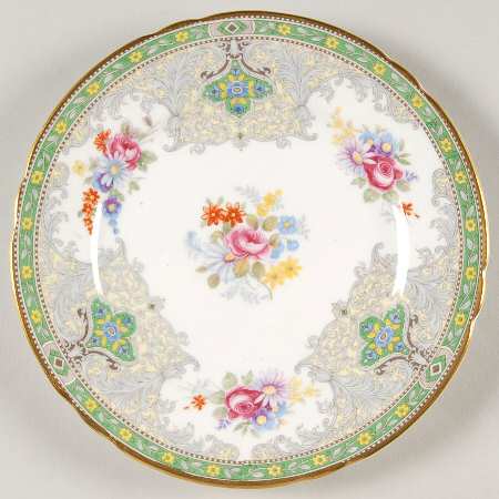 Georgian Green Bread & Butter Plate
