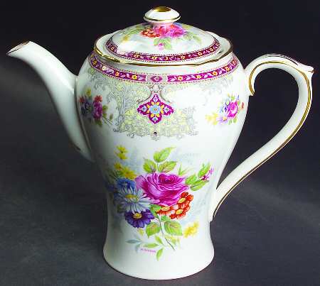 Georgian Red Coffee Pot & Lid