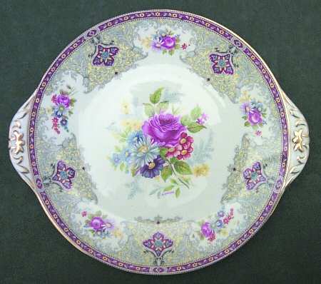 Georgian Red Handled Cake Plate