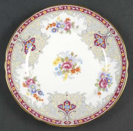 Georgian Red Bread & Butter Plate