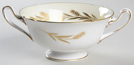 Golden Harvest Footed Cream Soup Bowl