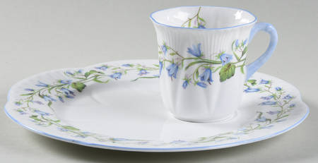 Harebell (Dainty) Snack Plate & Cup Set