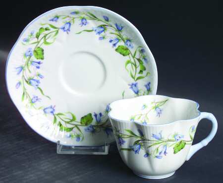 Harebell (Dainty) Flat Cup & Saucer Set