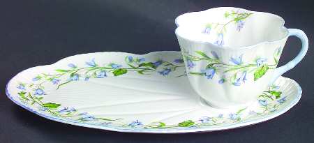 Harebell (Dainty) Snack Plate & Cup Set