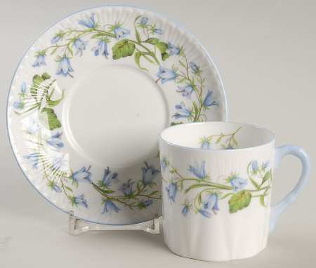 Harebell (Dainty) Flat Demitasse Cup & Saucer Set