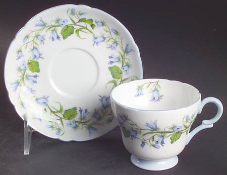 Harebell (Gainsborough) Footed Demitasse Cup & Saucer Set