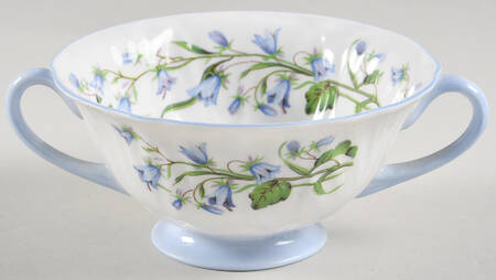 Harebell (Oleander) Footed Cream Soup Bowl