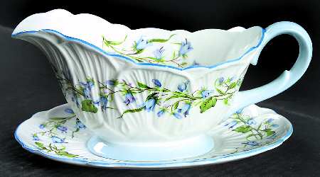 Harebell (Oleander) Gravy Boat & Underplate
