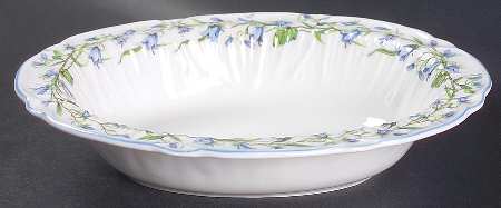 Harebell (Oleander) 9" Oval Vegetable Bowl