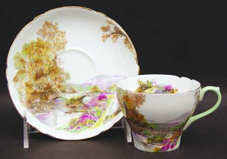 Heather (Gainsborough) Flat Demitasse Cup & Saucer Set