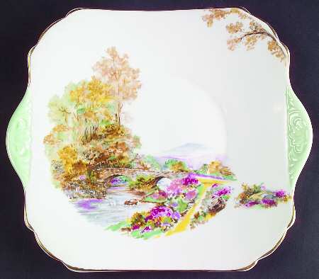 Heather (Gainsborough) Square Handled Cake Plate