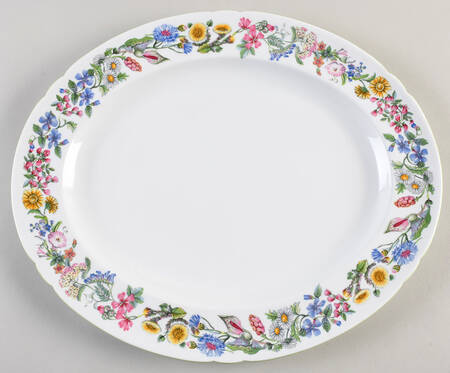 Hedgerow 14" Oval Serving Platter by Shelley