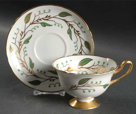 Laurel Footed Cup & Saucer Set