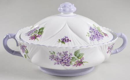 Lilac Time Round Covered Vegetable