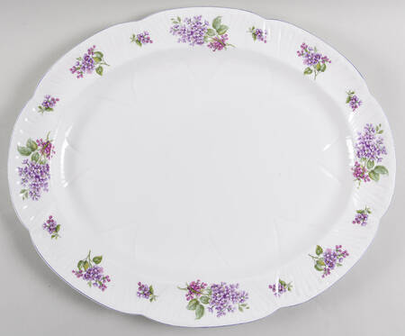 Lilac Time 17" Oval Serving Platter by Shelley