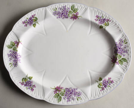 Lilac Time 13" Oval Serving Platter