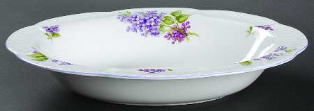 Lilac Time 9" Oval Vegetable Bowl