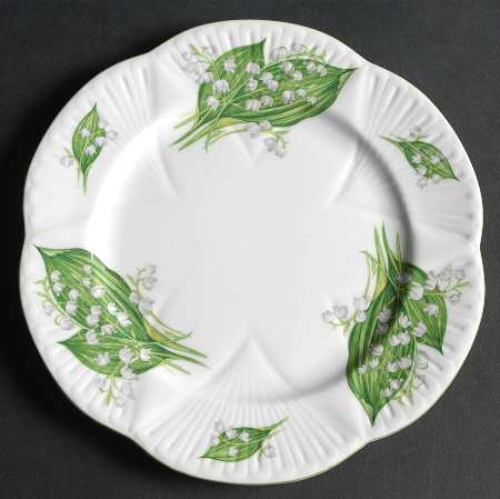 Lily of The Valley (Green Trim, Dainty Shape) Salad Plate