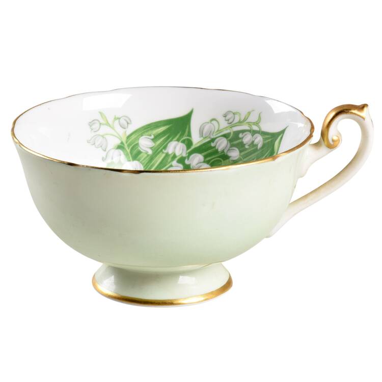 Lily of the Valley (Oleander, Gold Trim) Footed Cup
