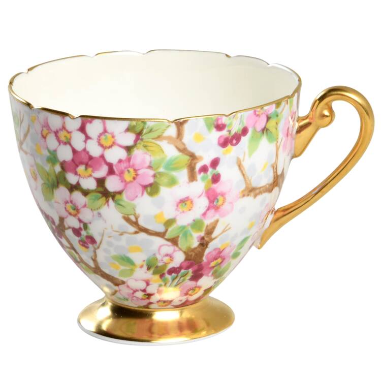 Maytime (Gold Trim) Footed Cup