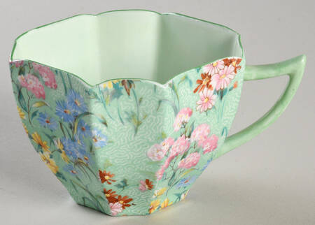 Melody (Henley&New Cambridge Shape, Green) Flat Cup