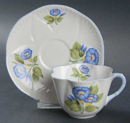 Morning Glory Flat Cup & Saucer Set