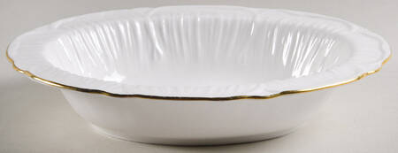 Oleander (Gold Trim) 9" Oval Vegetable Bowl