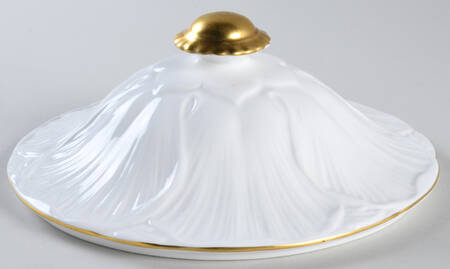 Oleander (Gold Trim) Lid for Round Vegetable