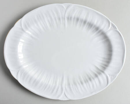 Oleander (Gold Trim) 12" Oval Serving Platter