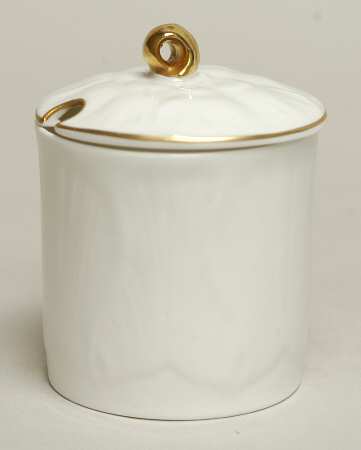 Oleander (Gold Trim) Mustard Jar & Lid