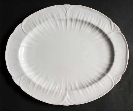 Oleander (Gold Trim) 14" Oval Serving Platter