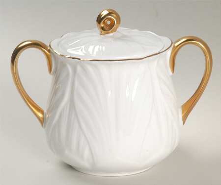 Oleander (Gold Trim) Sugar Bowl & Lid