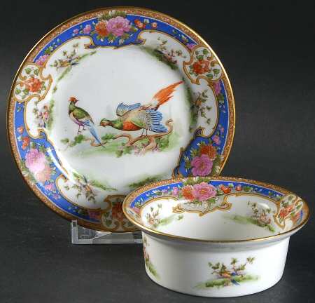 Old Sevres Ramekin & Saucer Set