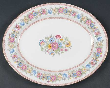 Pompadour 12" Oval Serving Platter