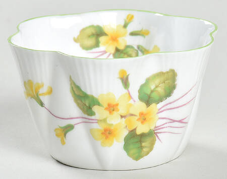 Primrose (Dainty Shape, Green Trim) Mini Open Sugar Bowl