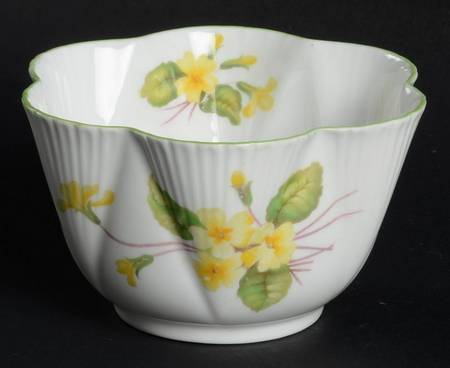 Primrose (Dainty Shape, Green Trim) Open Sugar Bowl