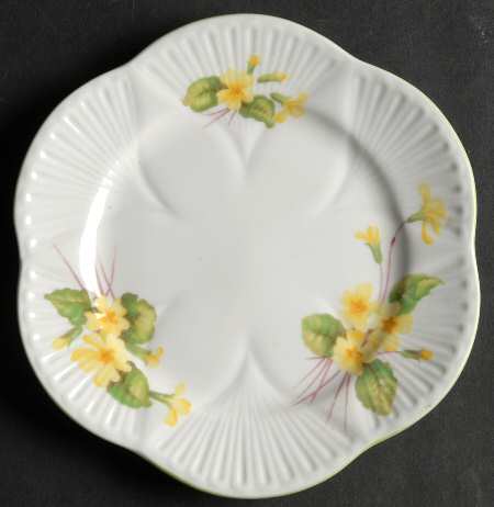 Primrose (Dainty Shape, Green Trim) Bread & Butter Plate