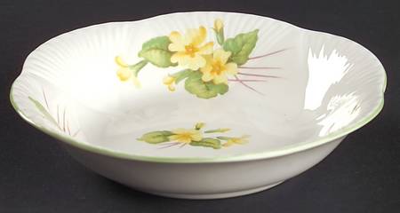 Primrose (Dainty Shape, Green Trim) Fruit/Dessert (Sauce) Bowl