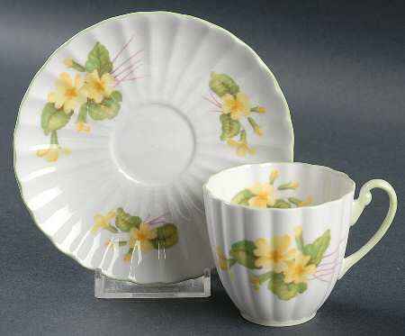 Primrose (Ribbed, Flutedshape) Flat Demitasse Cup & Saucer Set