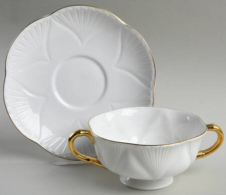 Regency Footed Cream Soup Bowl & Saucer Set
